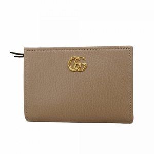 GUCCI Gray Leather GG Marmont Wallet